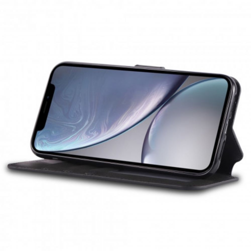 Folio-hoesje voor iPhone XR Azns Ledereffect