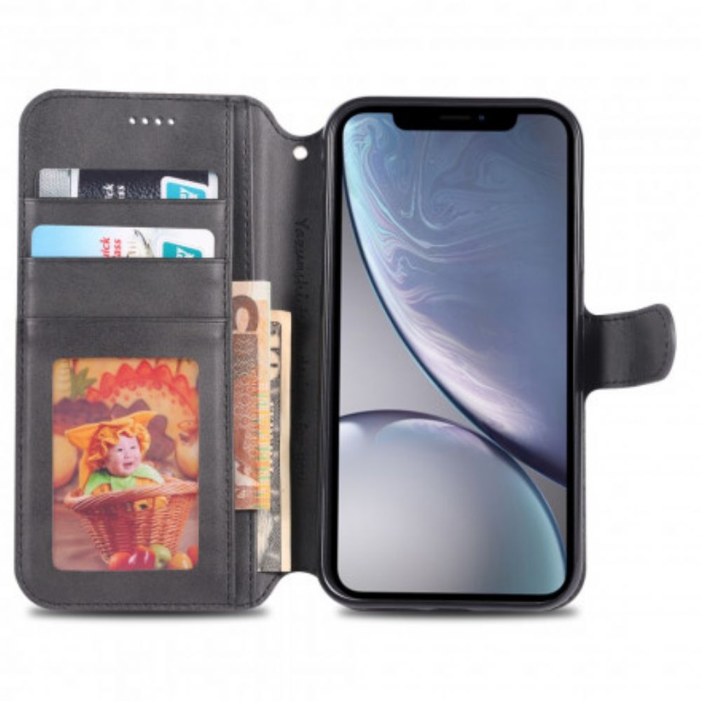 Folio-hoesje voor iPhone XR Azns Ledereffect