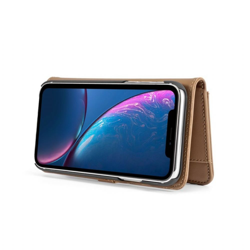 Folio-hoesje voor iPhone XR Dg. Ming Afneembaar Glad Leereffect