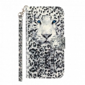 Folio-hoesje voor iPhone XR Met Ketting Tiger Light Strap Spots