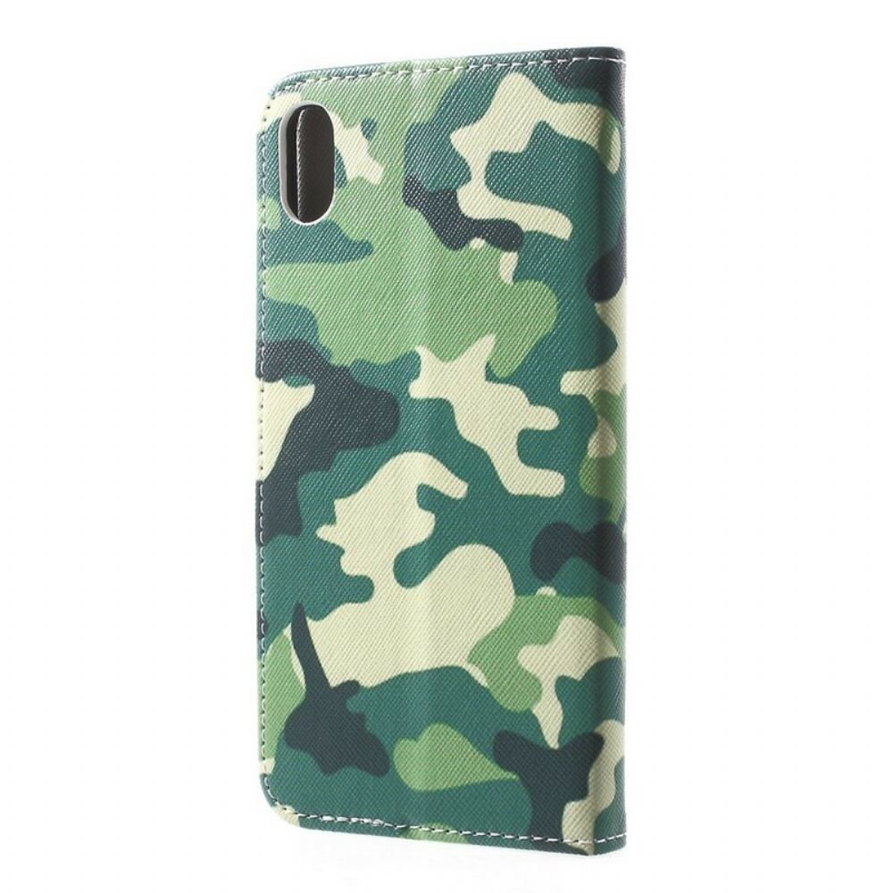 Folio-hoesje voor iPhone XR Militaire Camouflage