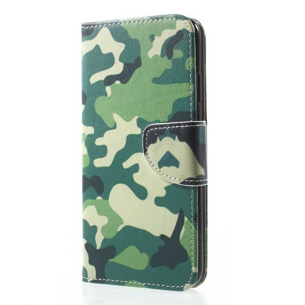 Folio-hoesje voor iPhone XR Militaire Camouflage