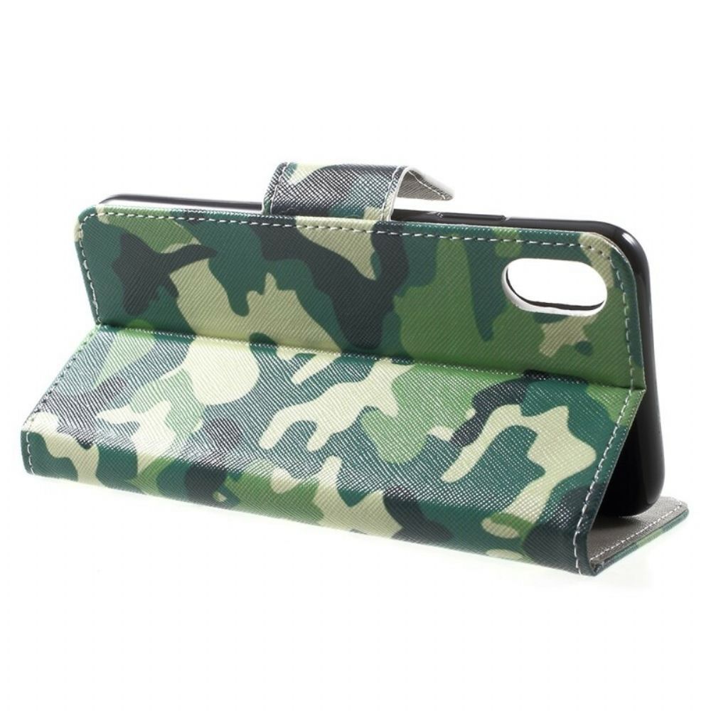 Folio-hoesje voor iPhone XR Militaire Camouflage