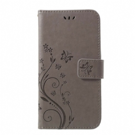 Folio-hoesje voor iPhone XR Vlinders En Bloemen