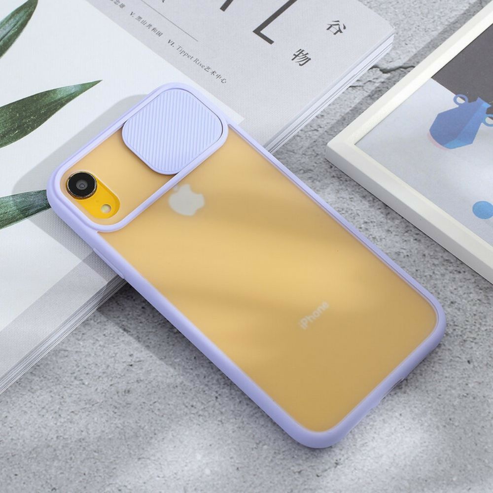 Hoesje voor iPhone XR Bescherming Hoesje Verschuifbare Lenskap