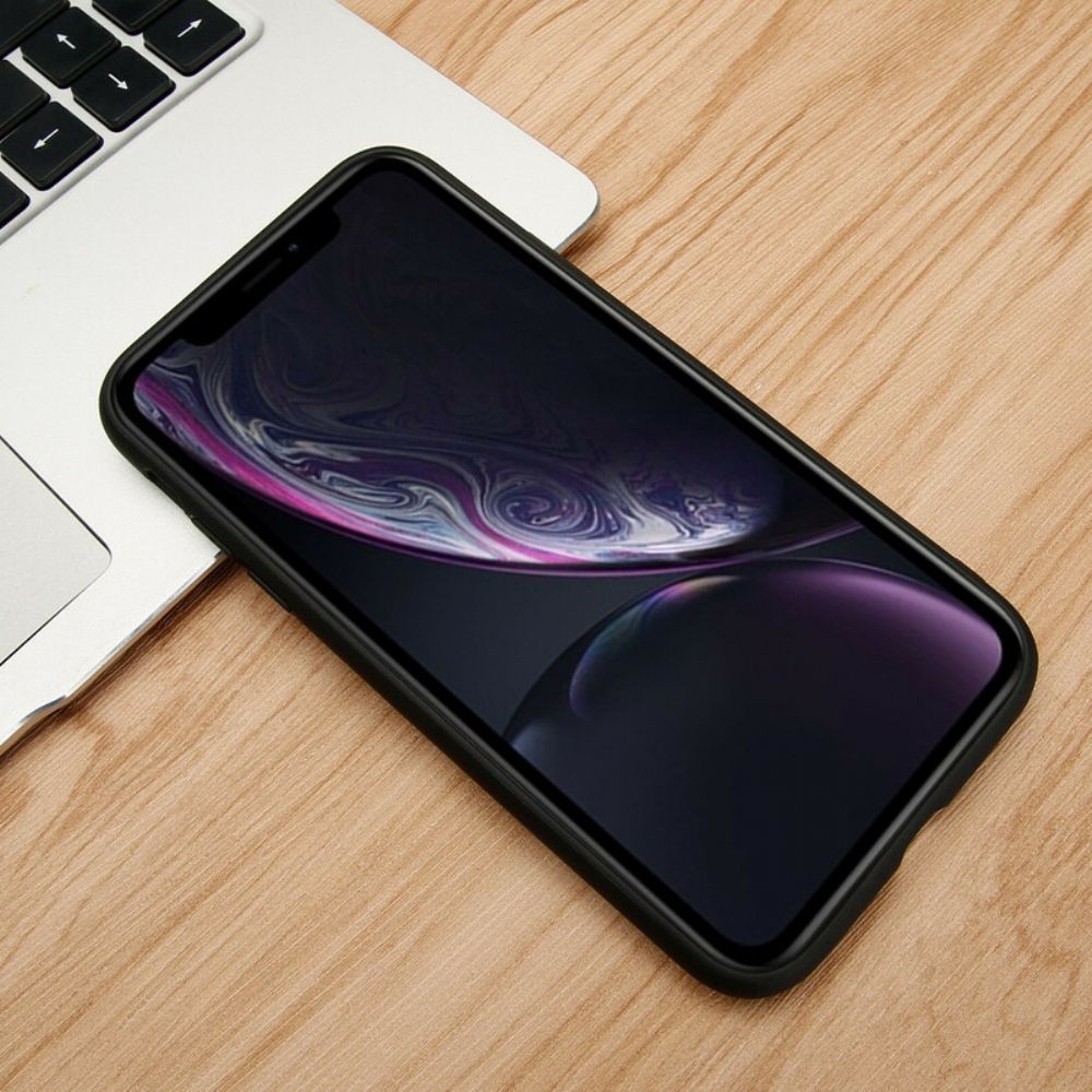 Hoesje voor iPhone XR Echt Leer Met Krokodillenstructuur