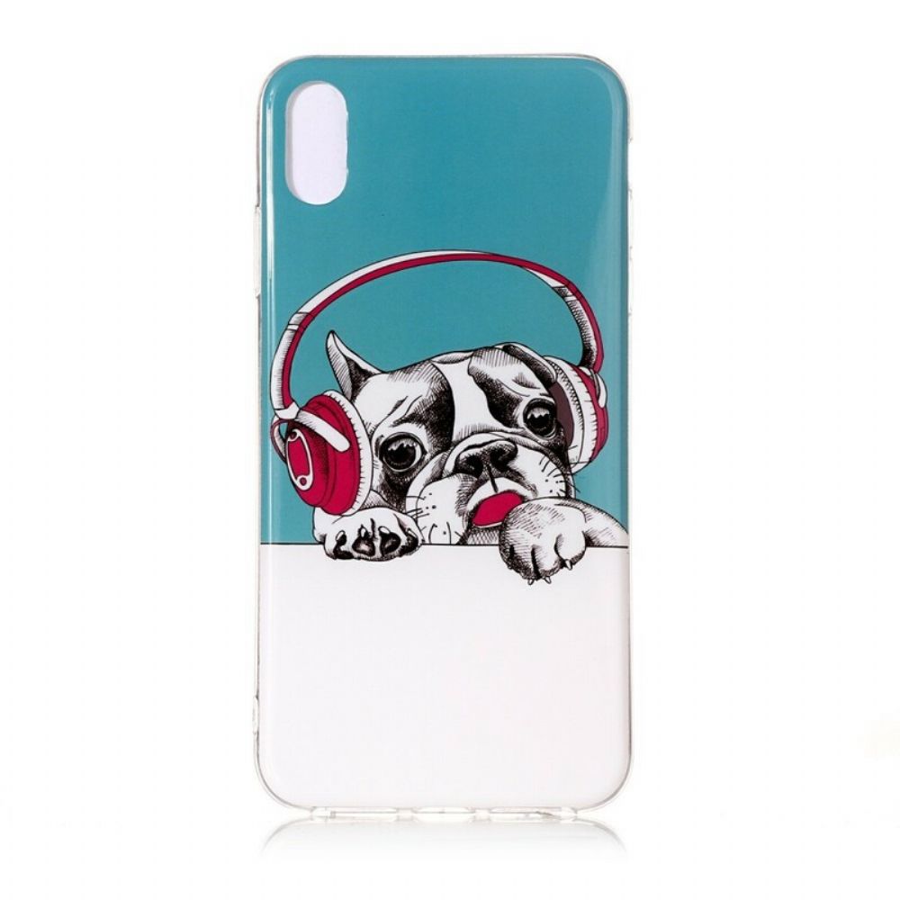 Hoesje voor iPhone XR Fluorescerende Hond