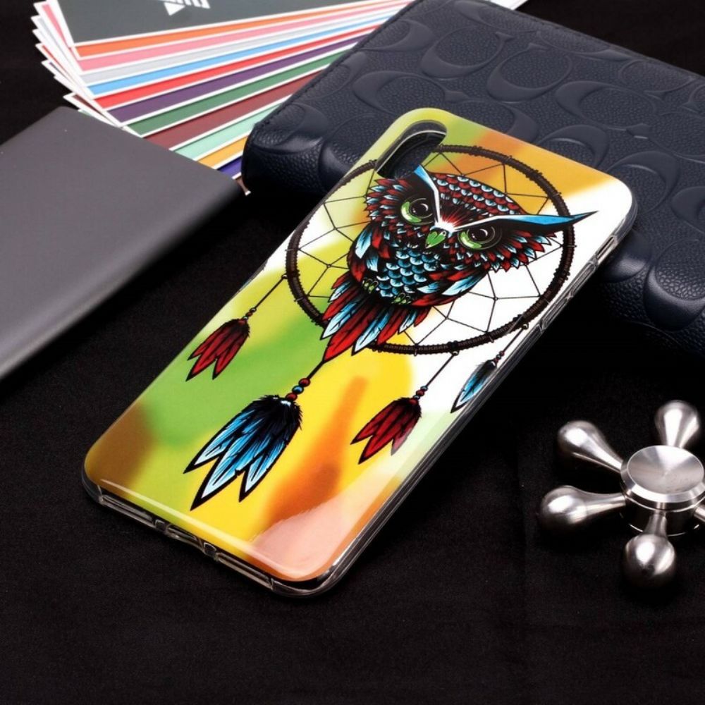 Hoesje voor iPhone XR Fluorescerende Uil Dromenvanger