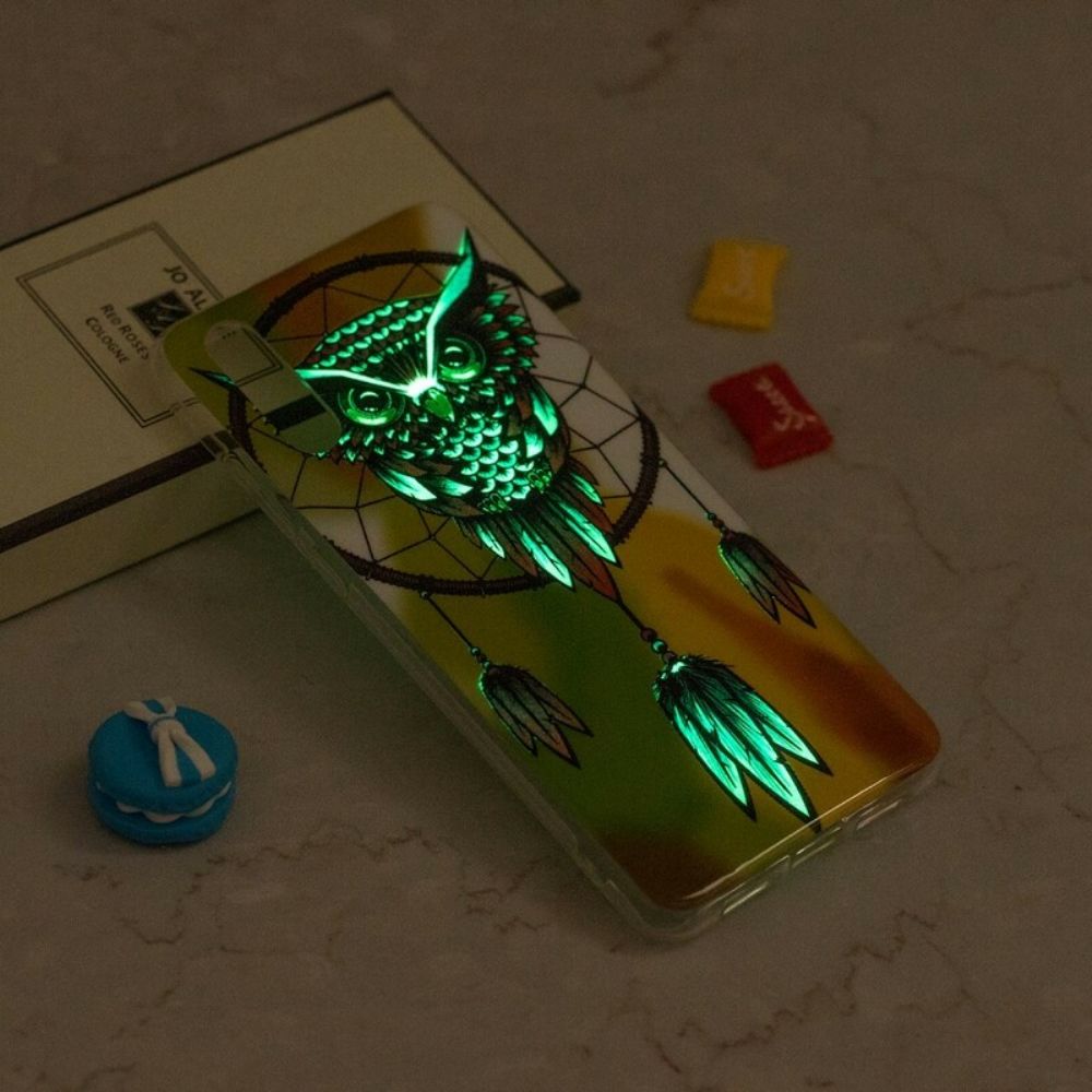 Hoesje voor iPhone XR Fluorescerende Uil Dromenvanger