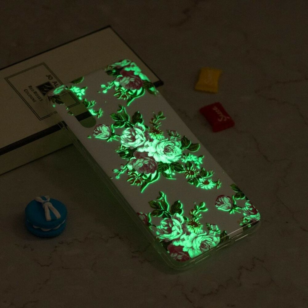 Hoesje voor iPhone XR Fluorescerende Vrijheidsbloemen