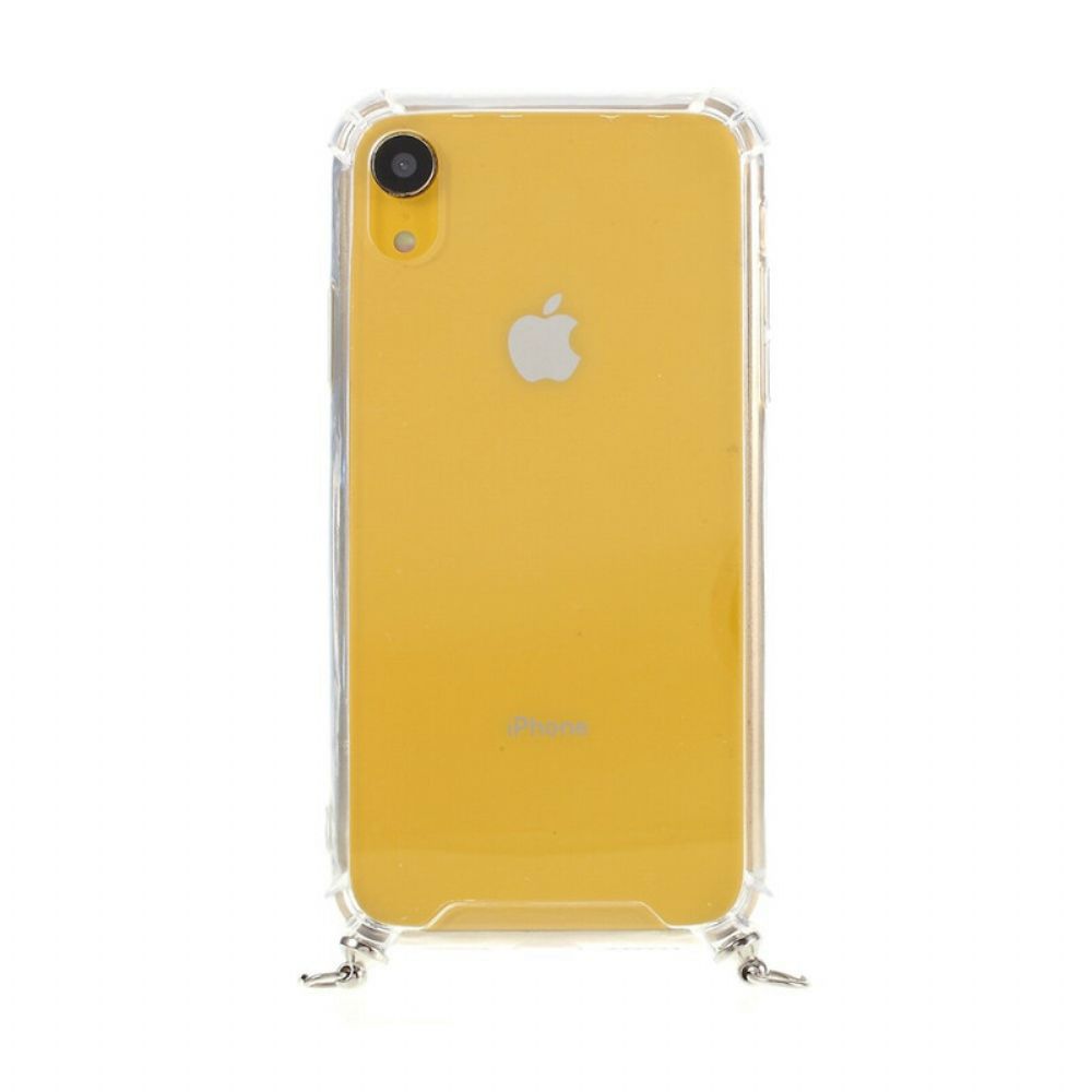 Hoesje voor iPhone XR Hybride Met Gekleurd Snoer