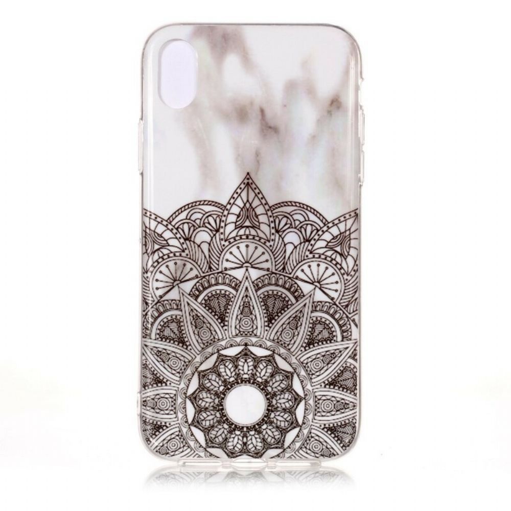 Hoesje voor iPhone XR Marmeren Mandala