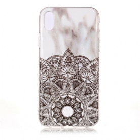 Hoesje voor iPhone XR Marmeren Mandala