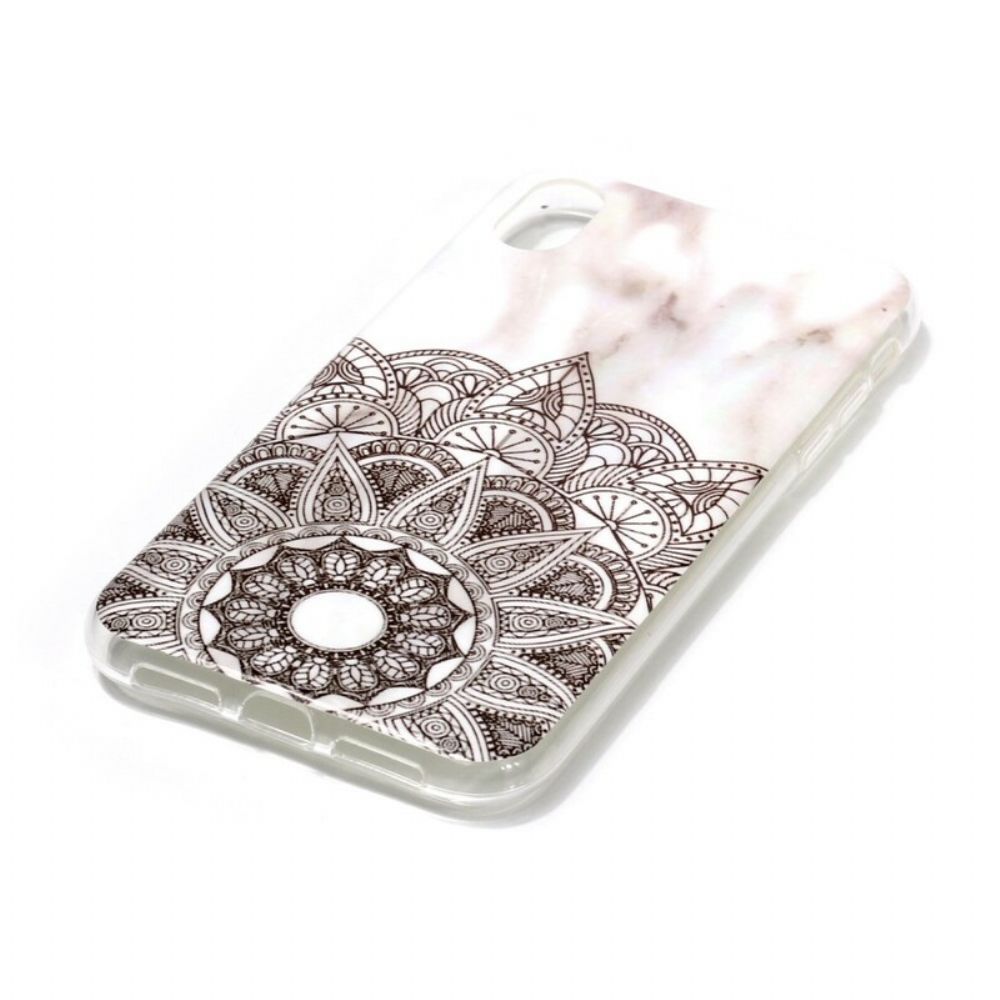 Hoesje voor iPhone XR Marmeren Mandala