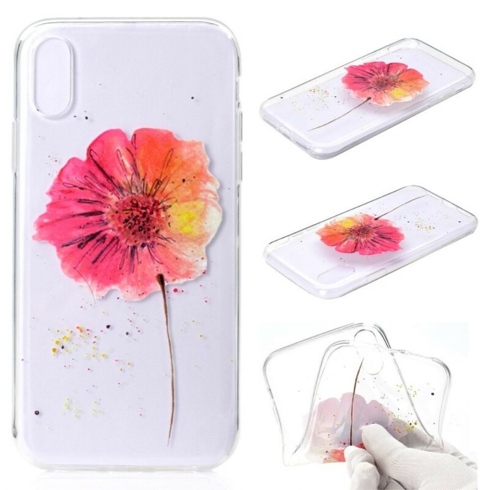 Hoesje voor iPhone XR Naadloos Aquarel Bloemenpatroon