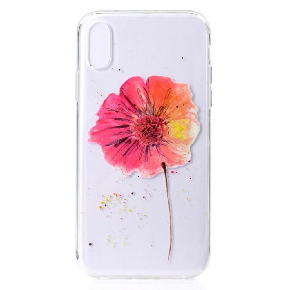 Hoesje voor iPhone XR Naadloos Aquarel Bloemenpatroon