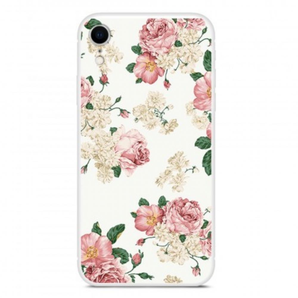 Hoesje voor iPhone XR Oude Bloemen