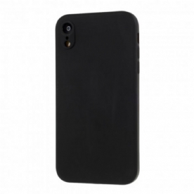 Hoesje voor iPhone XR Silicone Mat Pure Kleur