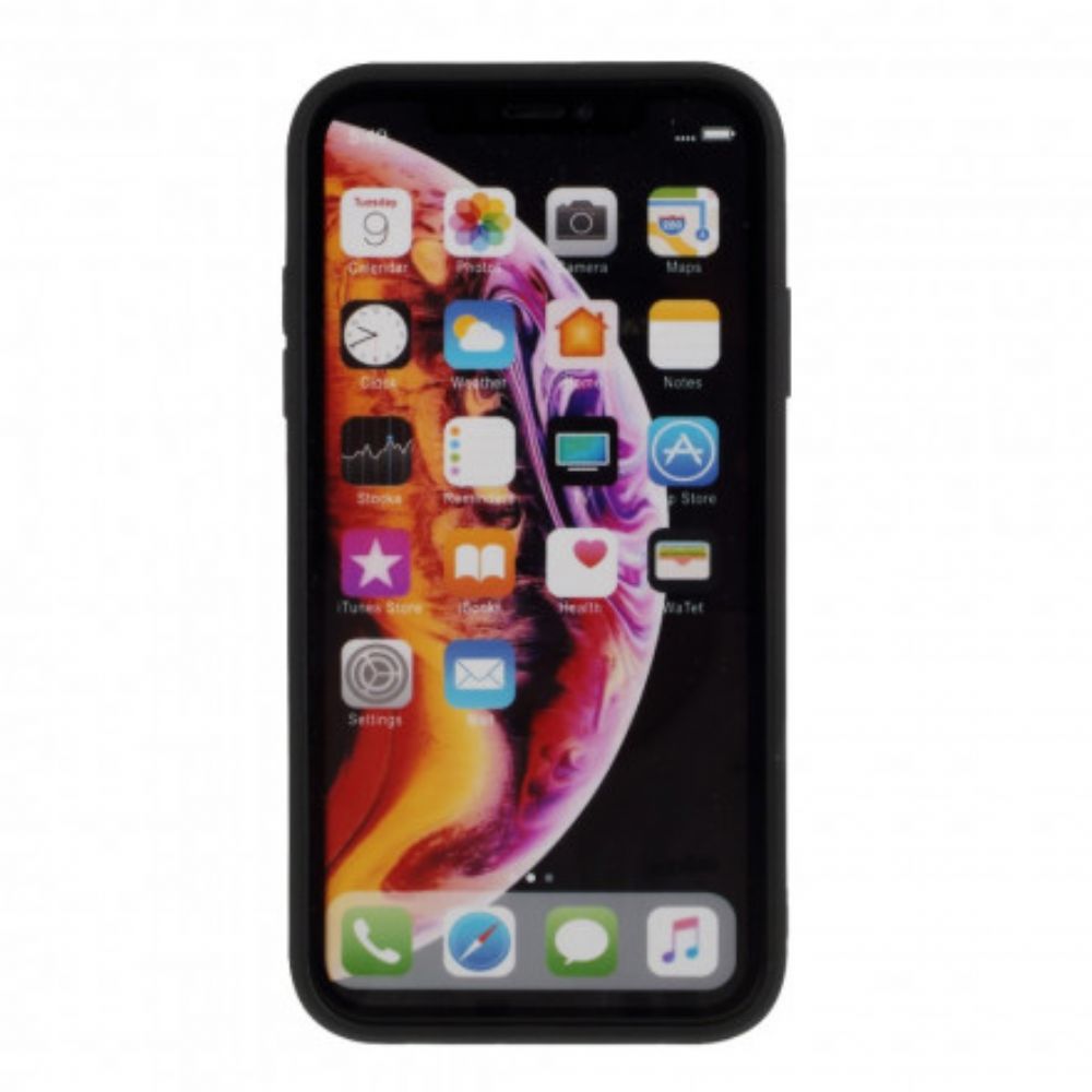 Hoesje voor iPhone XR Silicone Mat Pure Kleur