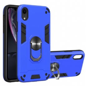 Telefoonhoesje voor iPhone XR Afneembare Ringsteun Metallic