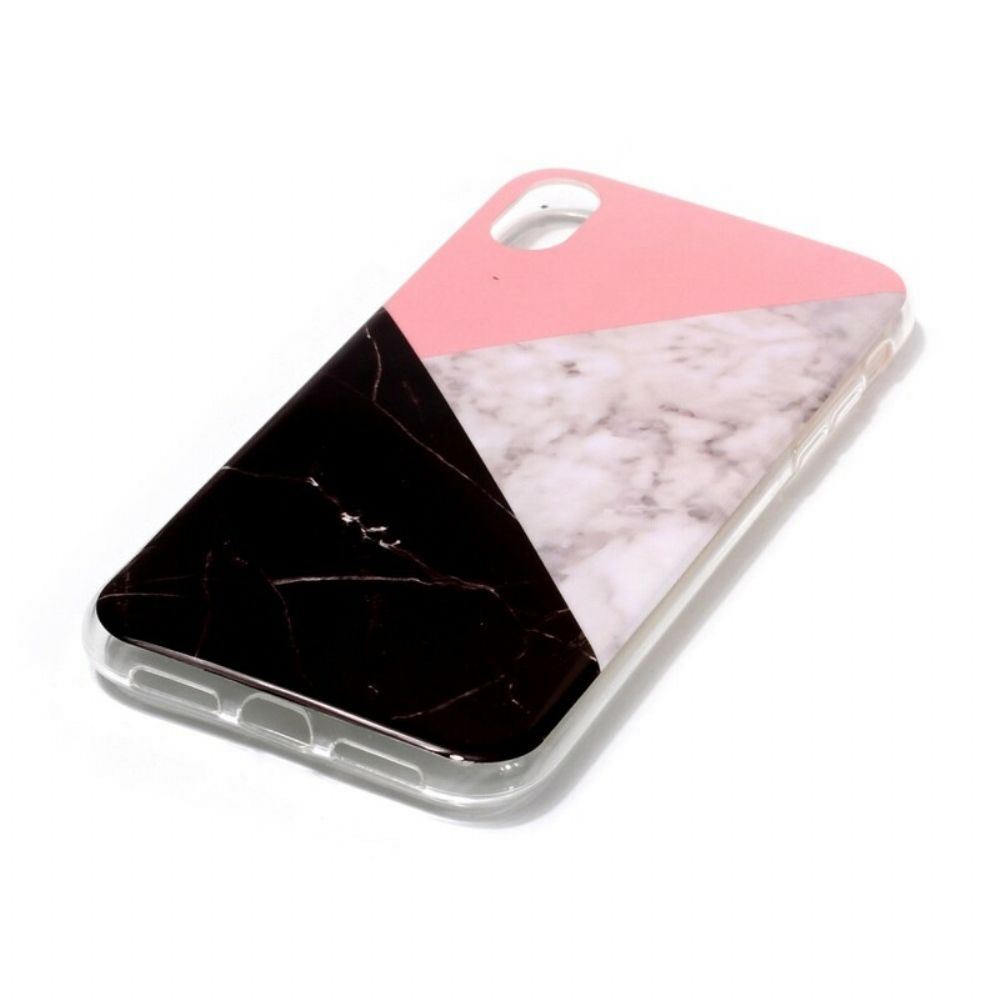 Telefoonhoesje voor iPhone XR Geometrisch Marmereffect