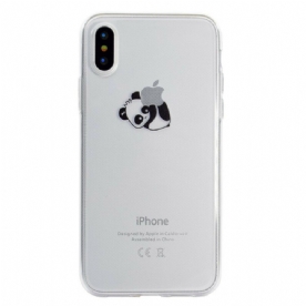 Telefoonhoesje voor iPhone XR Panda Logo Spellen