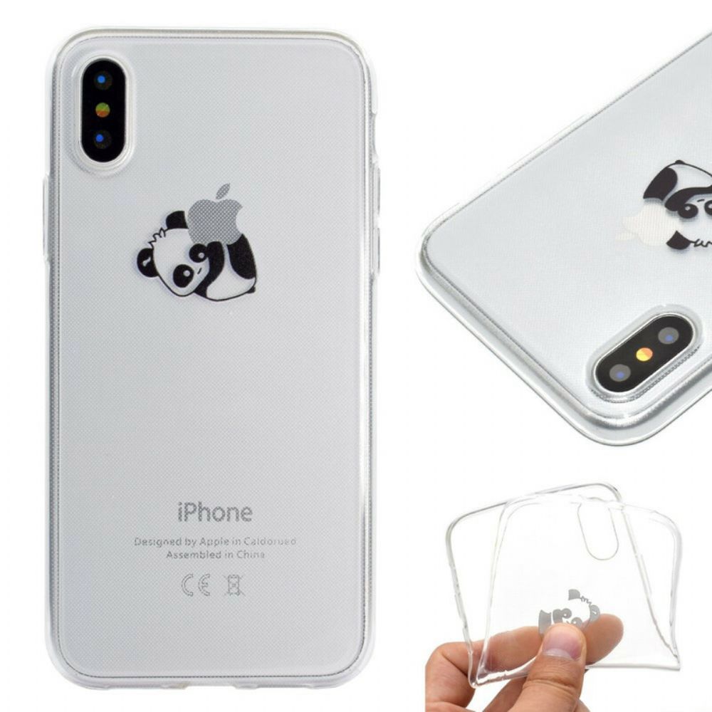 Telefoonhoesje voor iPhone XR Panda Logo Spellen