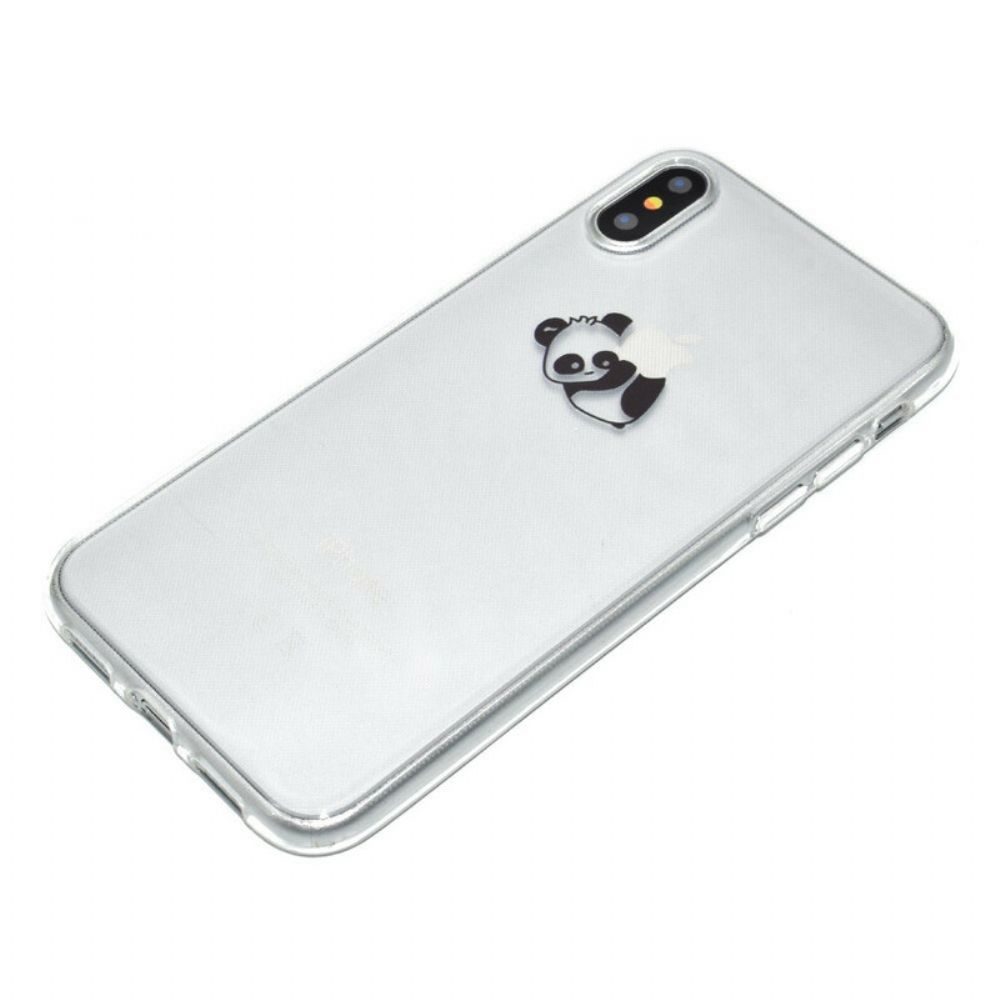 Telefoonhoesje voor iPhone XR Panda Logo Spellen