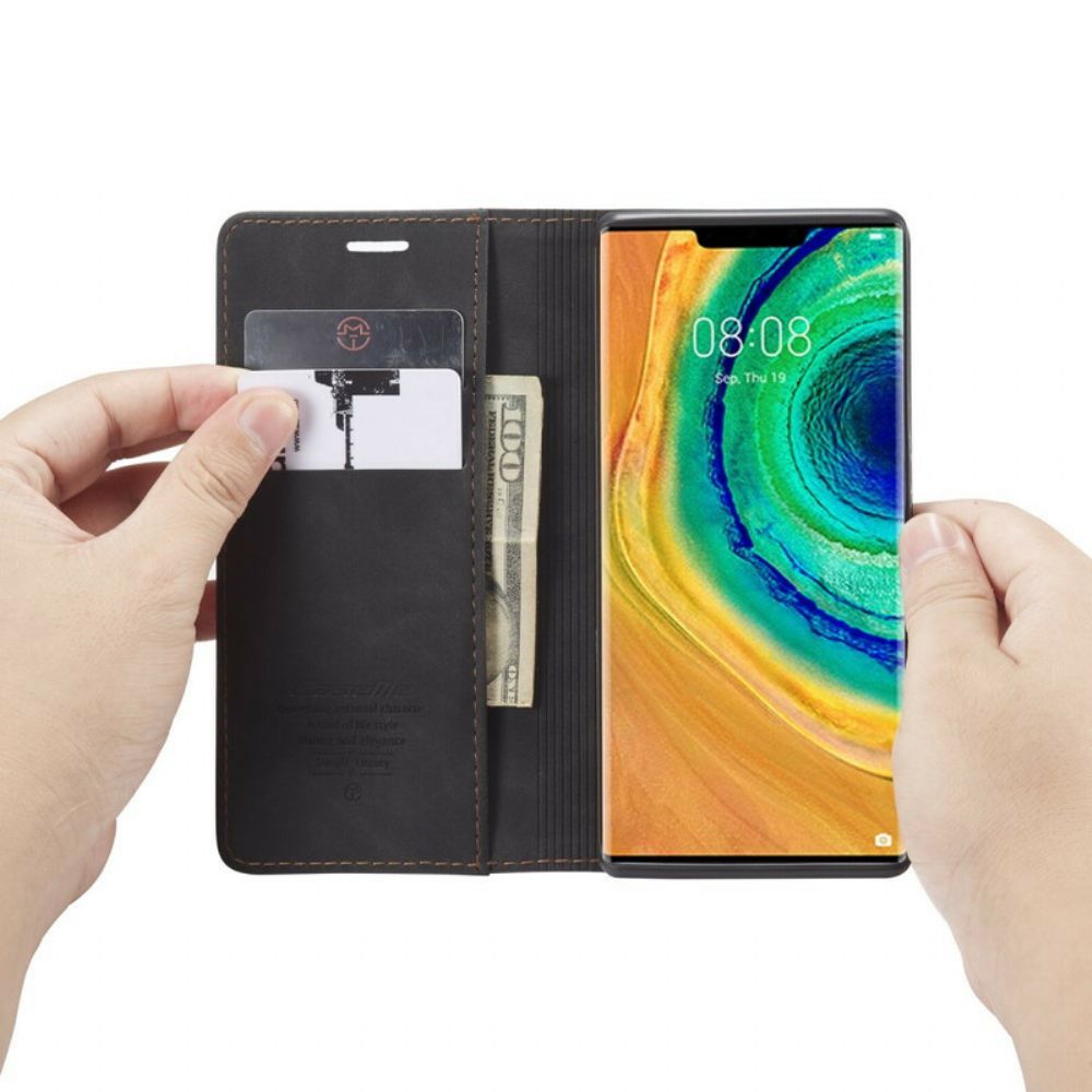 Bescherming Hoesje voor Huawei Mate 30 Pro Folio-hoesje Caseme Kunstleer