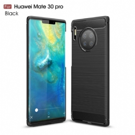 Hoesje voor Huawei Mate 30 Pro Geborstelde Koolstofvezel