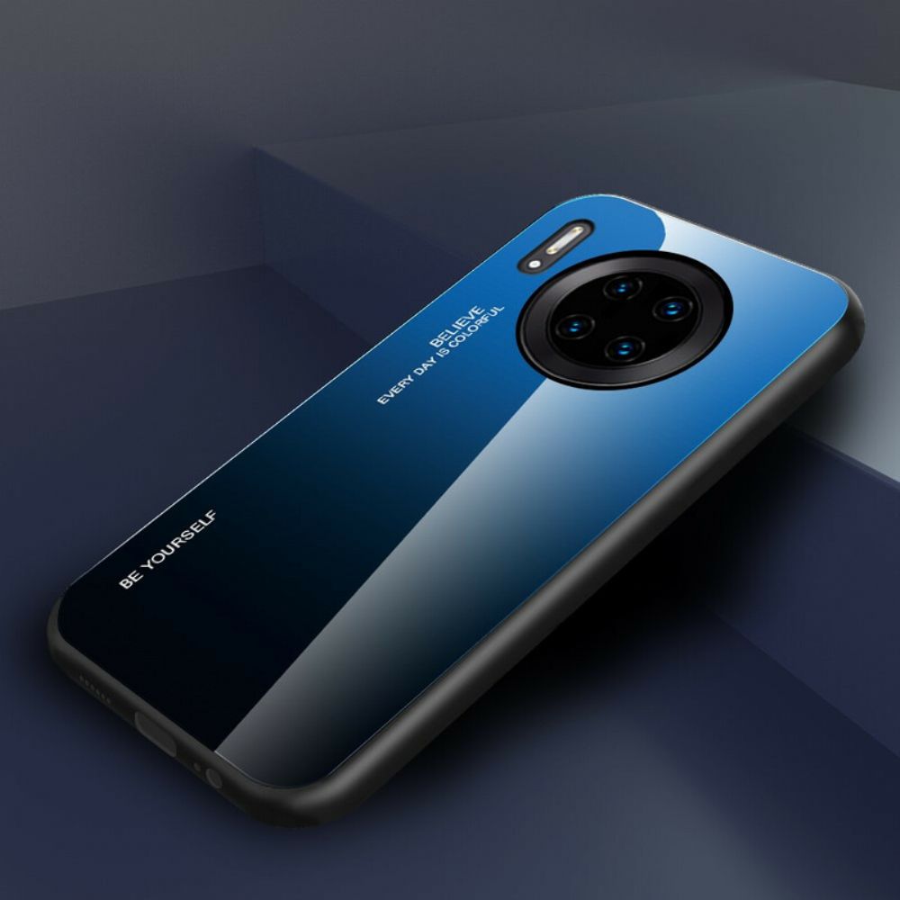 Hoesje voor Huawei Mate 30 Pro Wees Jezelf Van Gehard Glas