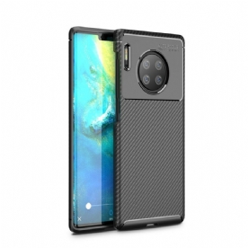 Telefoonhoesje voor Huawei Mate 30 Pro Flexibele Koolstofvezeltextuur