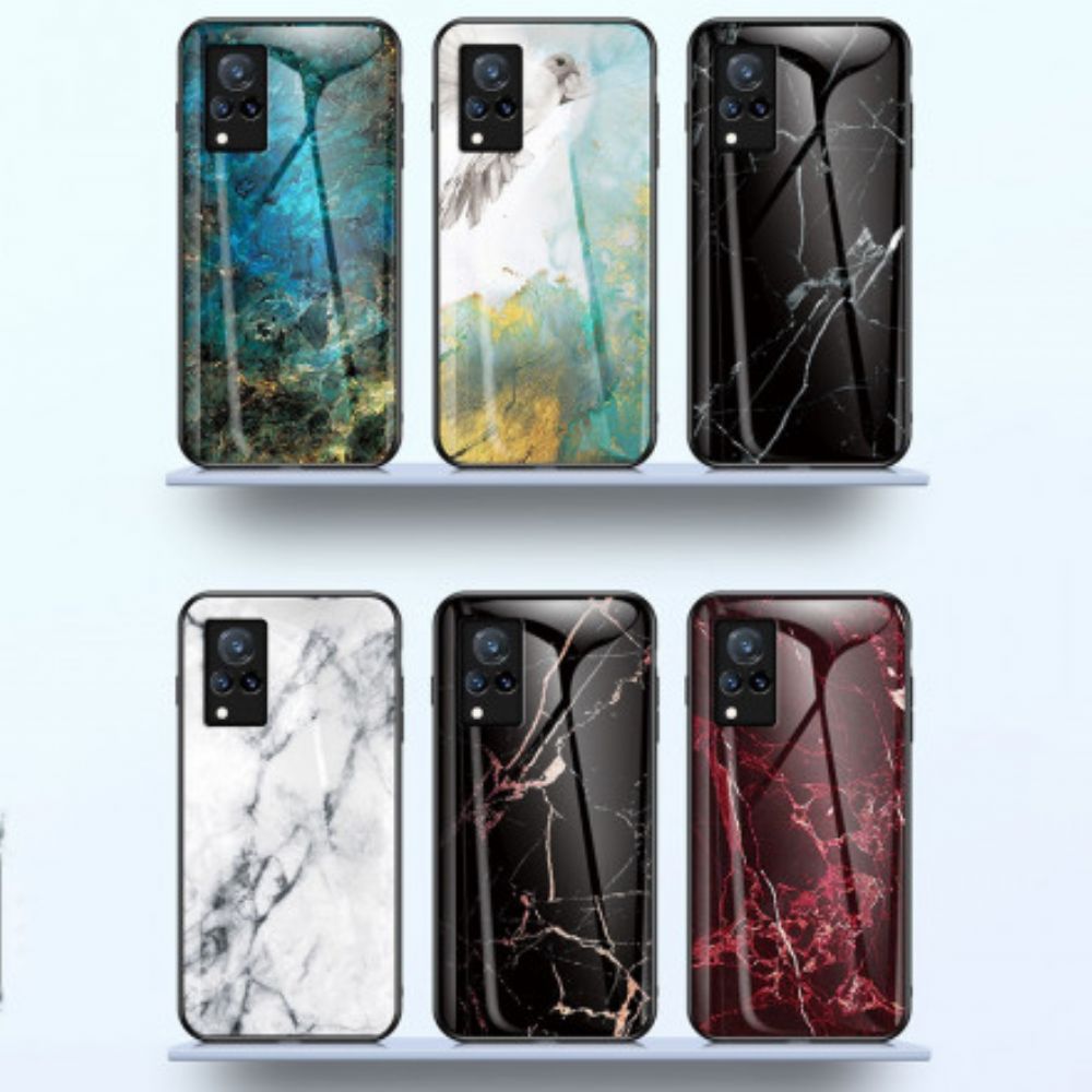 Hoesje voor Vivo V21 5G Premium Kleuren Gehard Glas