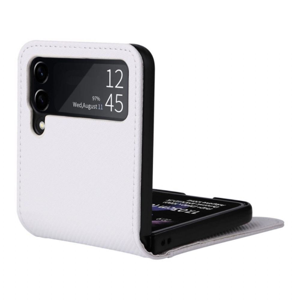 Case voor Samsung Galaxy Z Flip 4 Folio-hoesje Kaarthouder Met Retro Leereffect