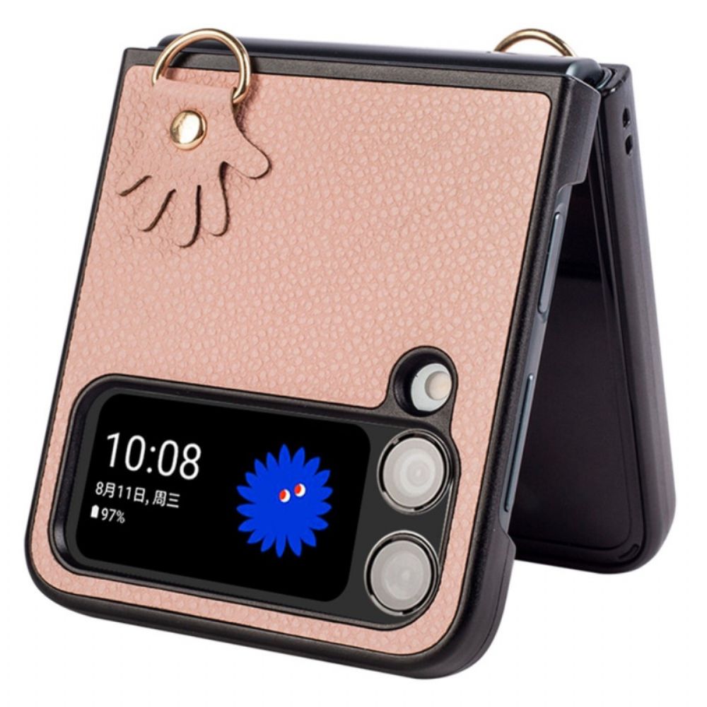 Hoesje voor Samsung Galaxy Z Flip 4 Folio-hoesje Crossbody-stijl Riem