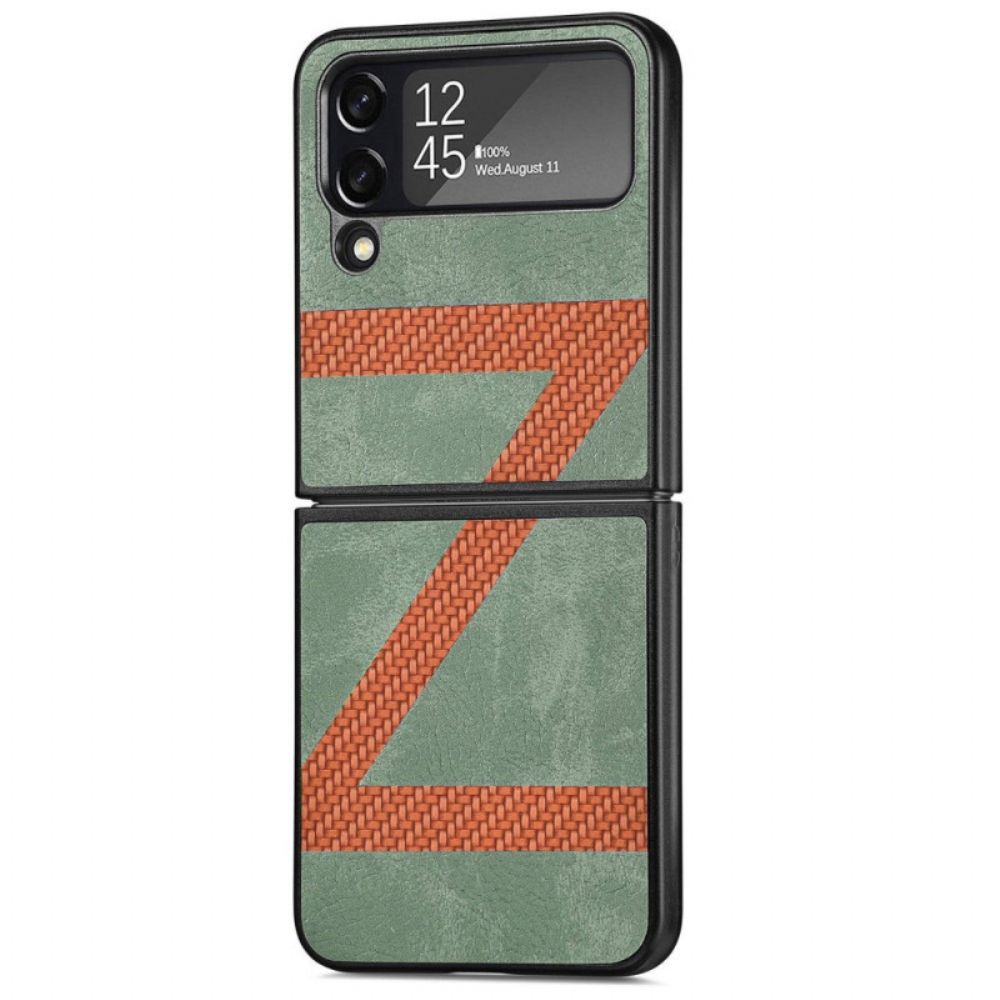 Hoesje voor Samsung Galaxy Z Flip 4 Folio-hoesje Z Design Lederen Stijl