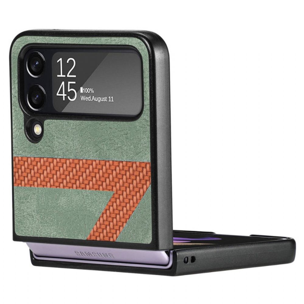 Hoesje voor Samsung Galaxy Z Flip 4 Folio-hoesje Z Design Lederen Stijl