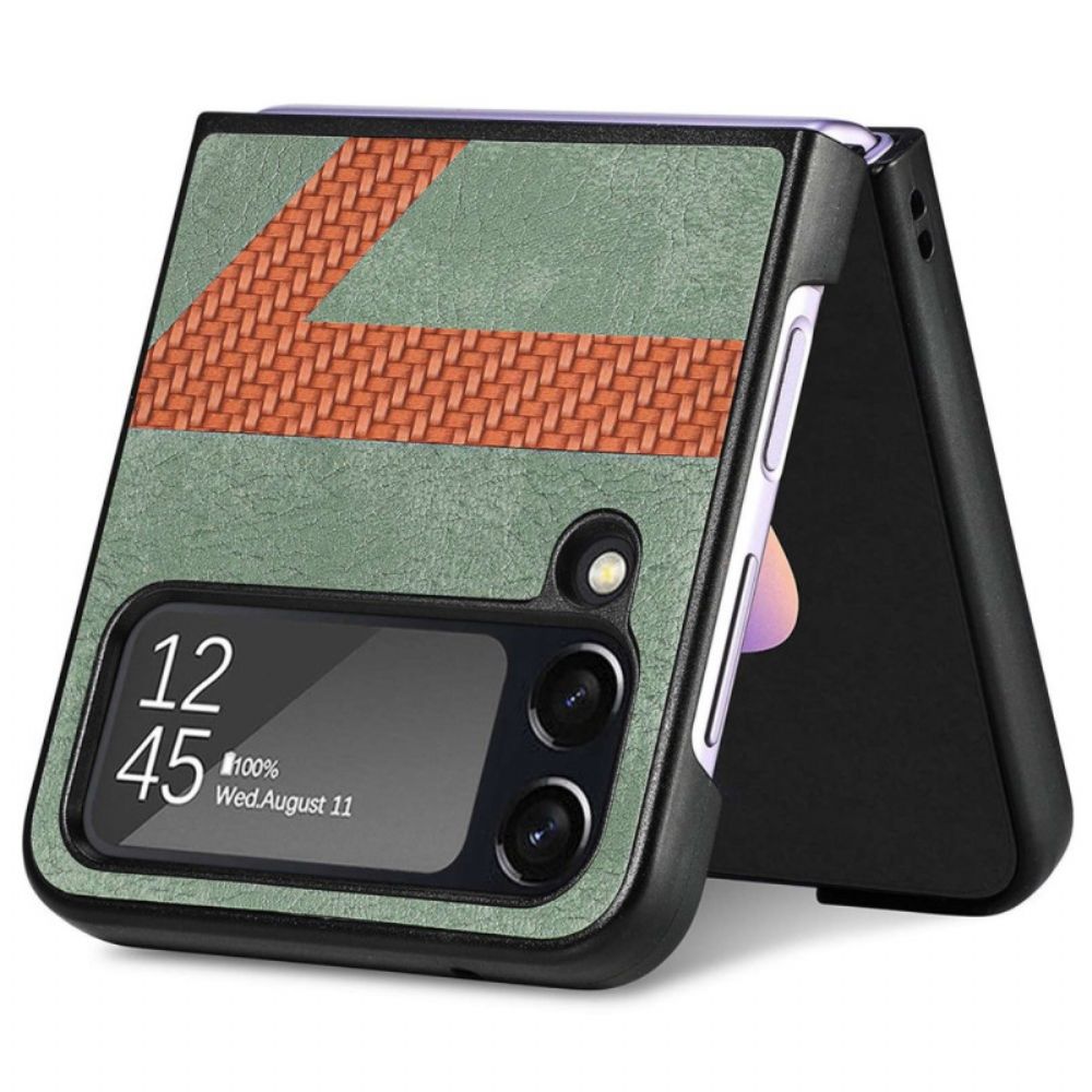 Hoesje voor Samsung Galaxy Z Flip 4 Folio-hoesje Z Design Lederen Stijl