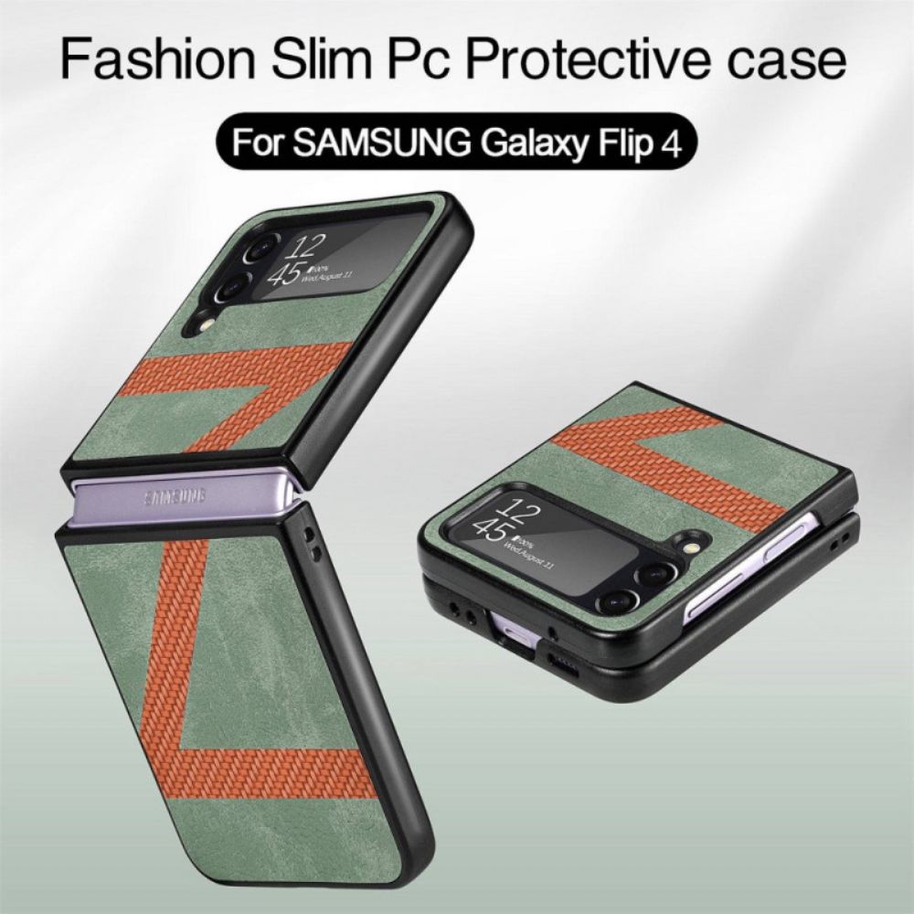 Hoesje voor Samsung Galaxy Z Flip 4 Folio-hoesje Z Design Lederen Stijl