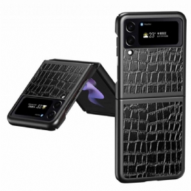 Hoesje voor Samsung Galaxy Z Flip 4 Folio-hoesje Krokodillenleer Stijl