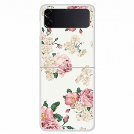 Hoesje voor Samsung Galaxy Z Flip 4 Folio-hoesje Vrijheidsbloemen