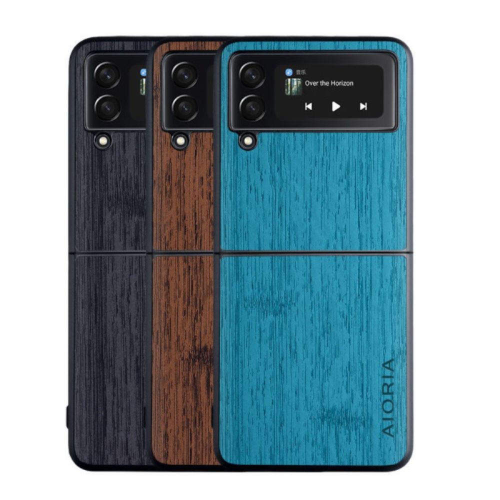 Telefoonhoesje voor Samsung Galaxy Z Flip 4 Folio-hoesje Aioria Hout