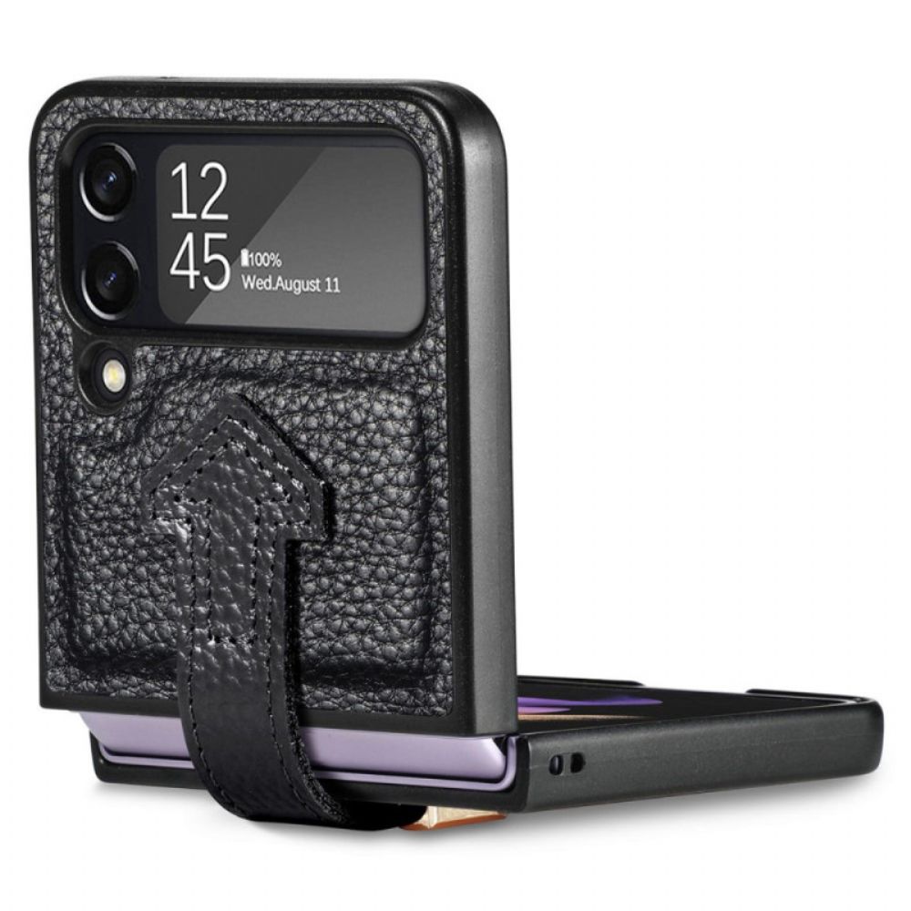 Telefoonhoesje voor Samsung Galaxy Z Flip 4 Folio-hoesje Leer En Charms