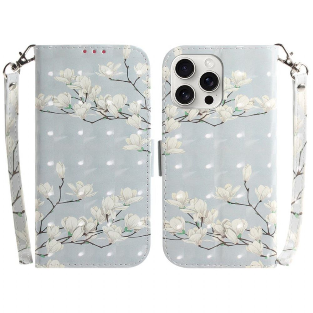 Bescherming Hoesje iPhone 16 Pro Max Band Magnolia's