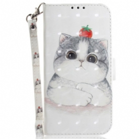 Bescherming Hoesje iPhone 16 Pro Max Schattige Kat Met Riem