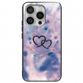 Case Hoesje iPhone 16 Pro Max Telefoonhoesje Hart Tot Hart Gehard Glas