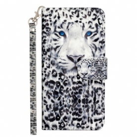 Flip Case Leren iPhone 16 Pro Max Luipaardband