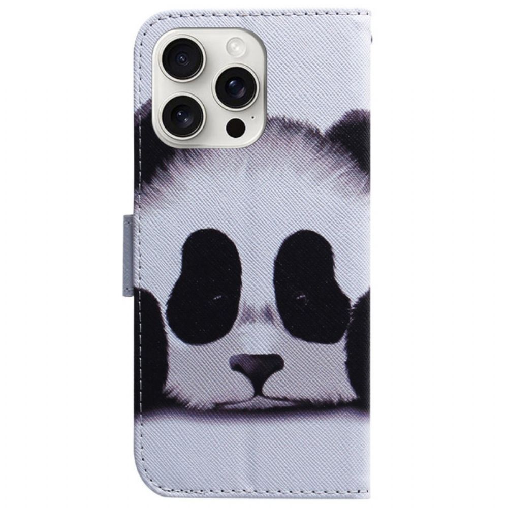 Folio-hoesje iPhone 16 Pro Max Telefoonhoesje Panda