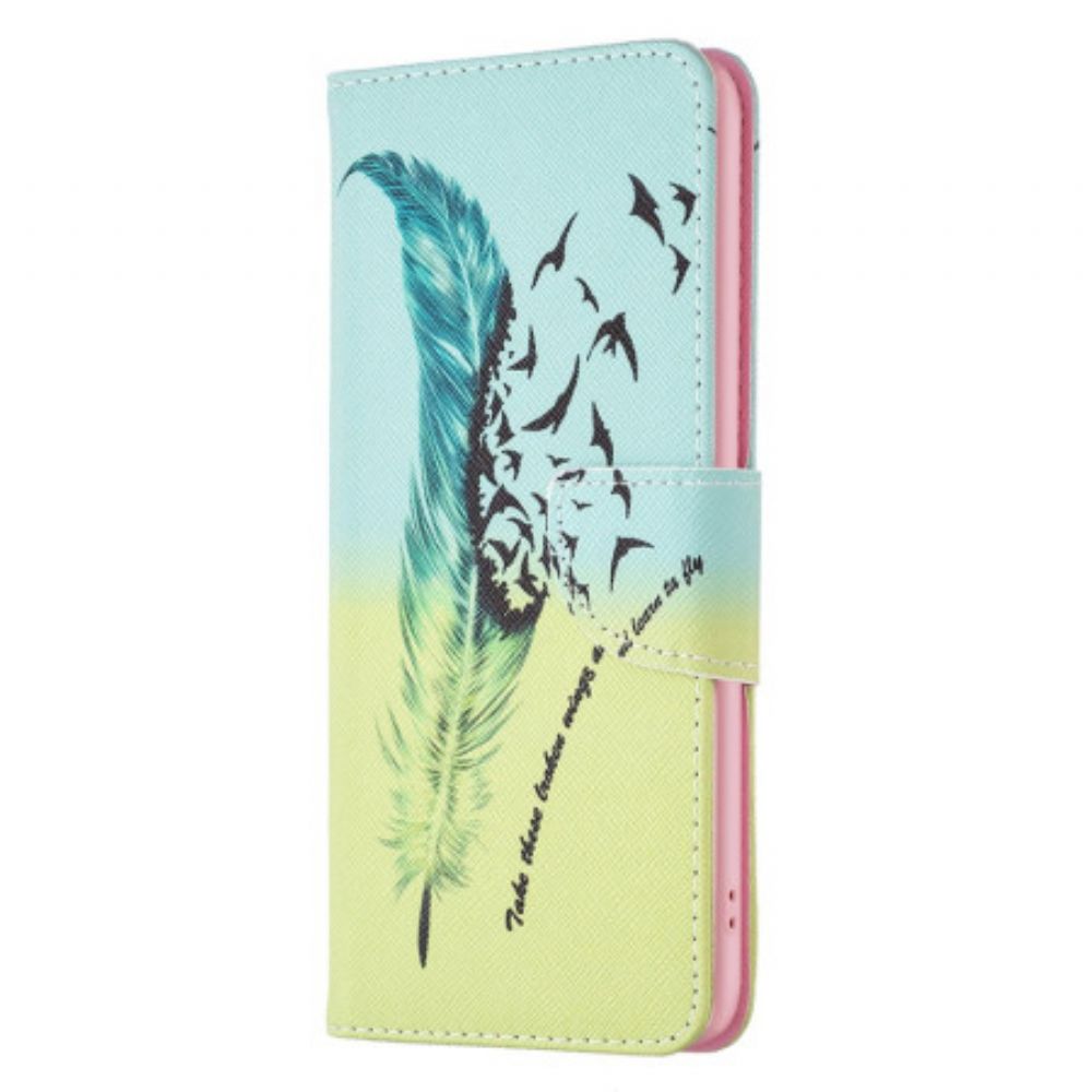 Folio-hoesje iPhone 16 Pro Max Telefoonhoesje Veren En Vogels