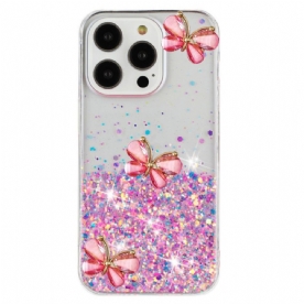 Hoesje iPhone 16 Pro Max 3d Vlinders Lichteffect Bescherming Hoesje